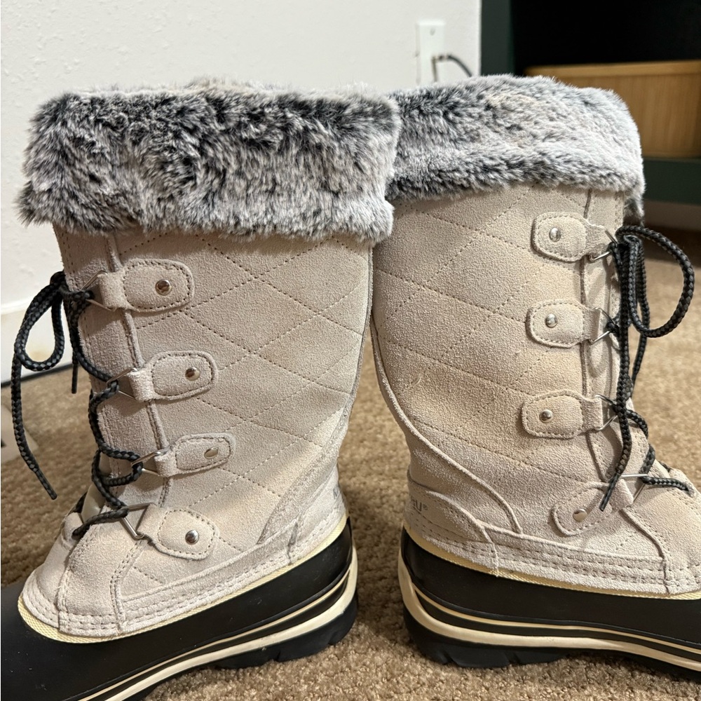 Women's Winter Boots with Faux Fur Trim - Picture 4 of 7